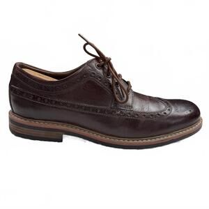 Men's leather burgundy Brown Bostonian wingtip oxford‎ dress shoe size 11